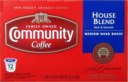 (image for) COMMUNITY COFFEE HOUSE BLEND MEDIUM DARK ROAST K-CUP PODS