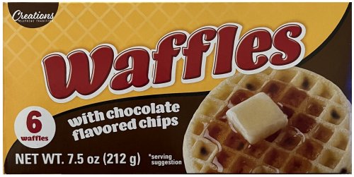 (image for) CREATIONS WAFFLES WITH CHOCOLATE CHIPS