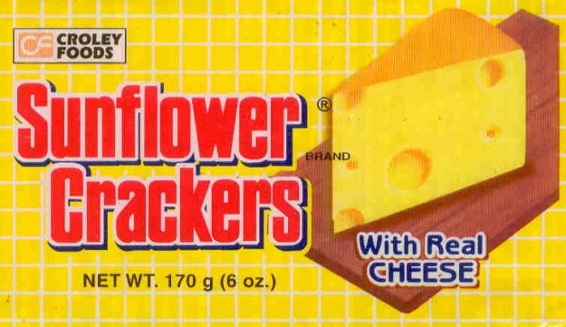 (image for) CROLEY SUNFLOWER CRACKERS WITH REAL CHEESE