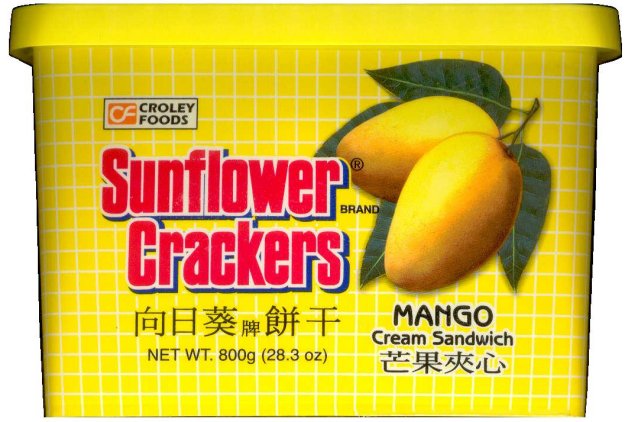 (image for) CROLEY SUNFLOWER CRACKERS MANGO CREAM SANDWICH