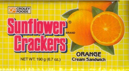 (image for) CROLEY SUNFLOWER ORANGE CREAM SANDWICH CRACKERS