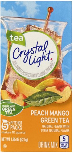 (image for) CRYSTAL LIGHT PEACH MANGO GREEN TEA DRINK MIX