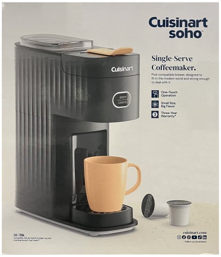 (image for) CUISINART SOHO SINGLE SERVE COFFEEMAKER