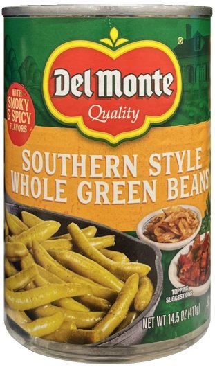 (image for) DEL MONTE SOUTHERN STYLE WHOLE GREEN BEANS