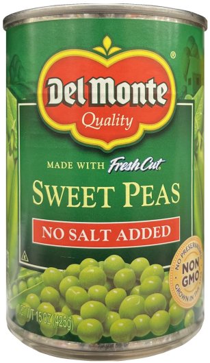 (image for) DEL MONTE SWEET PEAS NO SALT ADDED