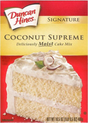 (image for) DUNCAN HINES SIGNATURE COCONUT SUPREME MOIST CAKE MIX