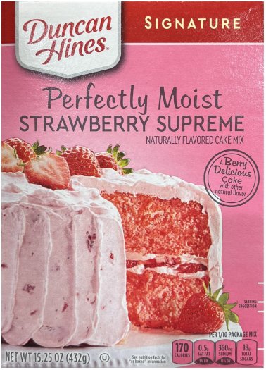 (image for) DUNCAN HINES SIGNATURE PERFECTLY MOIST STRAWBERRY SUPREME CAKE MIX