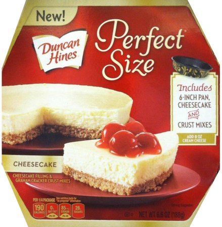 (image for) DUNCAN HINES PERFECT SIZE CHEESE CAKE MIX & GRAHAM CRACKER CRUST