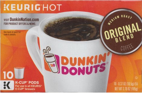 (image for) DUNKIN' MEDIUM ROAST ORIGINAL BLEND COFFEE K-CUP PODS