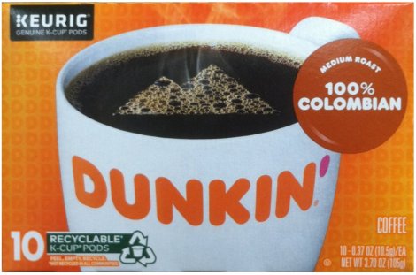 (image for) DUNKIN' MEDIUM ROAST 100% COLOMBIAN COFFEE K-CUP PODS