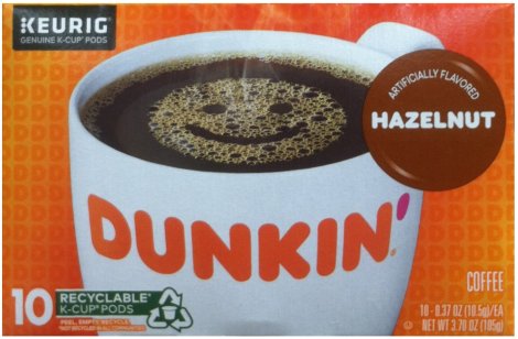 (image for) DUNKIN' HAZELNUT COFFEE K-CUP PODS