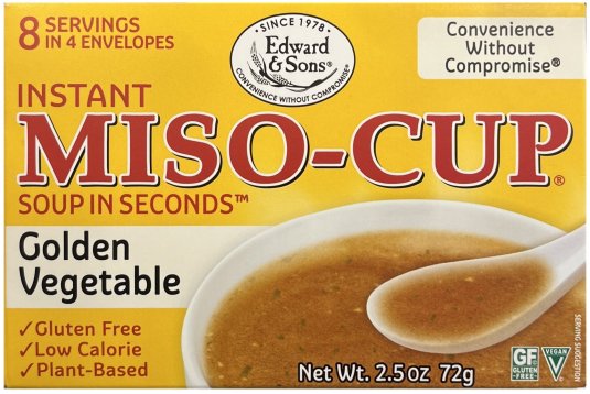 (image for) EDWARD & SONS INSTANT MISO-CUP SOUP GOLDEN VEGETABLES