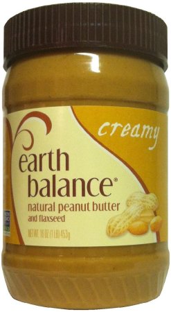 (image for) EARTH BALANCE CREAMY NATURAL PEANUT BUTTER AND FLAXSEED