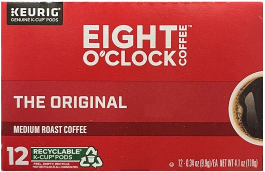 (image for) EIGHT O'CLOCK THE ORIGINAL MEDIUM ROAST COFFEE K-CUP PODS