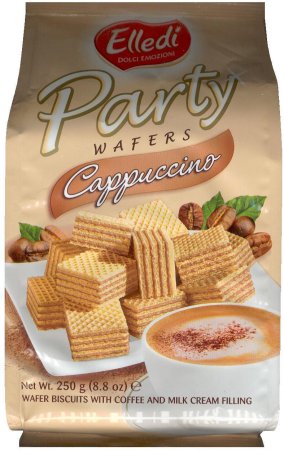 (image for) LAGO PARTY CAPPUCCINO WAFERS W/ COFFEE AND MILK CREAM FILLING