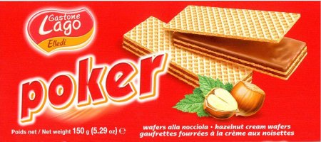 (image for) LAGO POKER HAZELNUT CREAM WAFERS