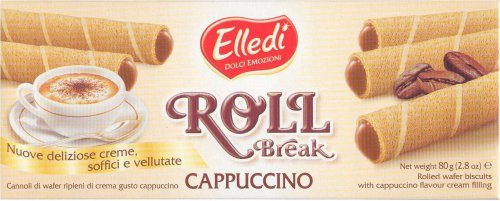 (image for) LAGO ROLLED WAFER BISCUITS WITH CAPPUCCINO CREAM FILLING