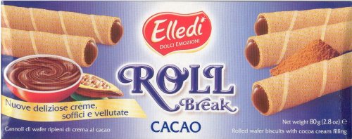 (image for) LAGO ROLLED WAFER BISCUITS WITH COCOA CREAM FILLING