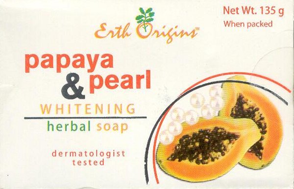 (image for) ERTH ORIGINS PAPAYA & PEARL WHITENING HERBAL SOAP