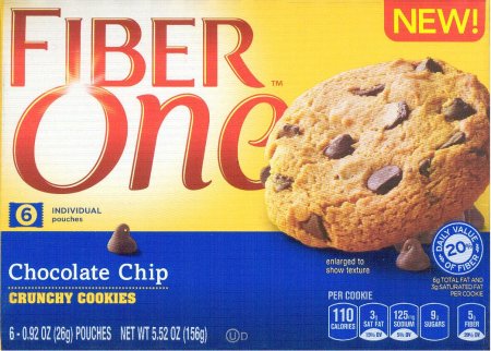 (image for) FIBER ONE CHOCOLATE CHIP CRUNCHY COOKIES