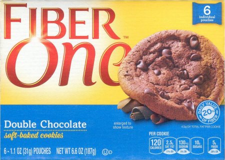 (image for) FIBER ONE DOUBLE CHOCOLATE SOFT BAKED COOKIES