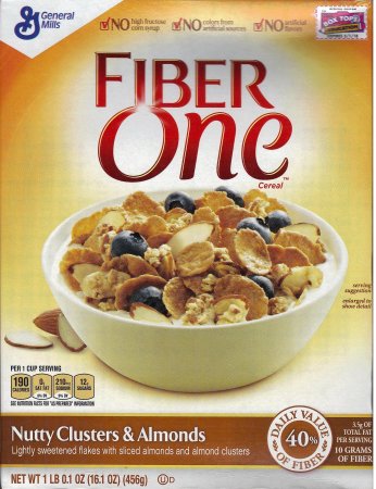 (image for) FIBER ONE NUTTY CLUSTERS & ALMONDS