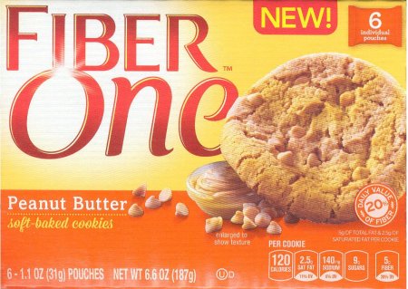 (image for) FIBER ONE PEANUT BUTTER SOFT BAKED COOKIES