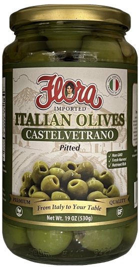 (image for) FLORA ITALIAN OLIVES CASTELVETRANO PITTED