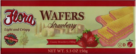 (image for) FLORA WAFERS STRAWBERRY WITH CREAMY STRAWBERRY FILLING