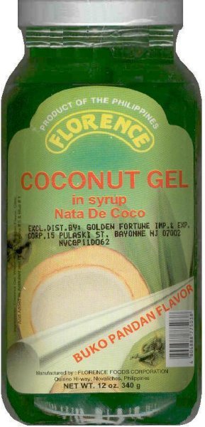 (image for) FLORENCE COCONUT GEL NATA DE COCO BUKO PANDAN FLAVOR