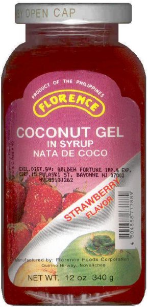 (image for) FLORENCE COCONUT GEL NATA DE COCO STRAWBERRY FLAVOR