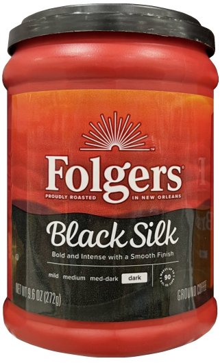 (image for) FOLGERS BLACK SILK DARK ROASTED GROUND COFFEE