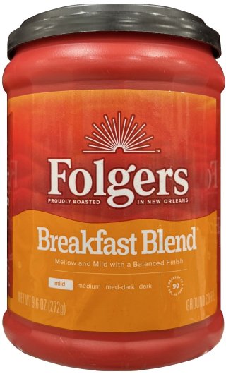 (image for) FOLGERS BREAKFAST BLEND MILD ROASTED GROUND COFFEE