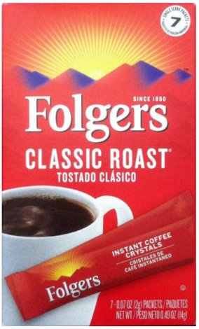 (image for) FOLGERS CLASSIC ROAST INSTANT COFFEE CRYSTALS