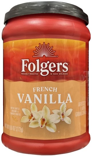 (image for) FOLGERS FRENCH VANILLA ROASTED GROUND COFFEE