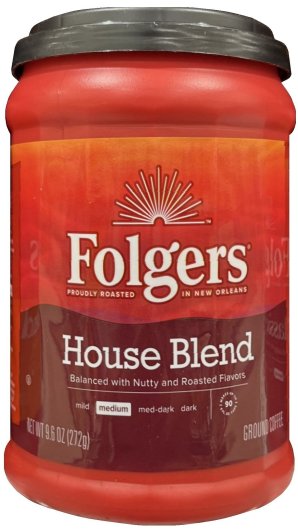 (image for) FOLGERS HOUSE BLEND MEDIUM ROASTED GROUND COFFEE