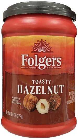 (image for) FOLGERS TOASTY HAZELNUT ROASTED GROUND COFFEE