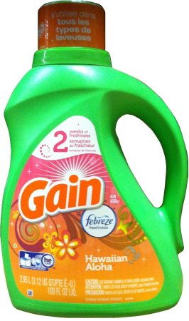 (image for) GAIN HAWAIIAN ALOHA SCENT LIQUID DETERGENT W/ FEBREZE FRESHNESS