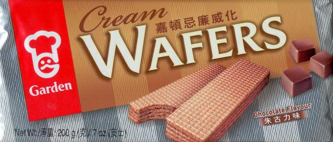 (image for) GARDEN CREAM WAFERS CHOCOLATE FLAVOUR