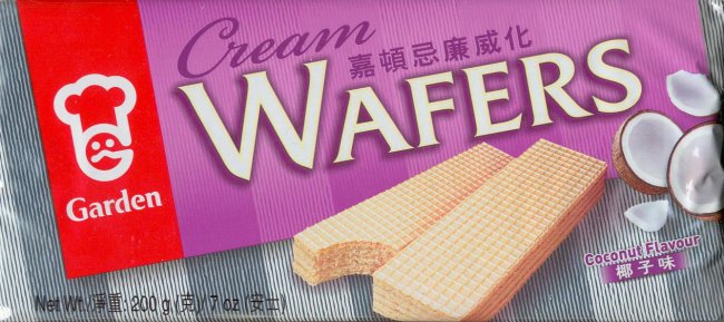 (image for) GARDEN CREAM WAFERS COCONUT FLAVOUR