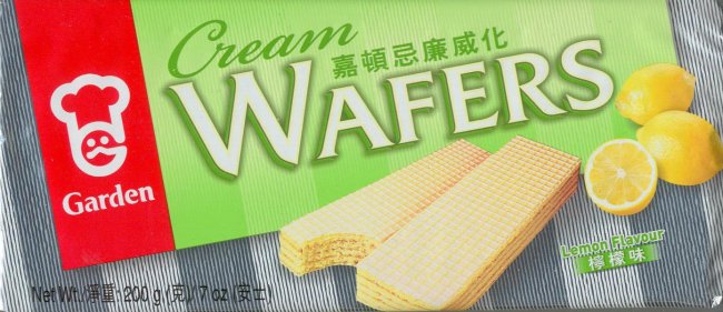 (image for) GARDEN CREAM WAFERS LEMON FLAVOUR