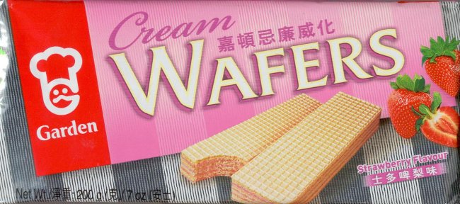 (image for) GARDEN CREAM WAFERS STRAWBERRY FLAVOUR