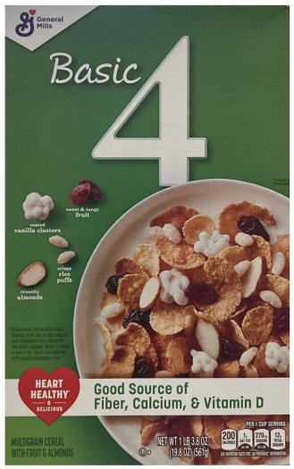 (image for) GENERAL MILLS BASIC 4 MULTIGRAIN CEREAL WITH FRUIT & ALMONDS