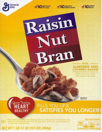 (image for) GENERAL MILLS RAISIN NUT BRAN WITH ALMONDS AND COVERED RAISINS