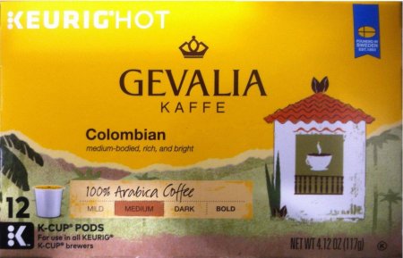 (image for) GEVALIA KAFFE COLOMBIAN K-CUP PODS