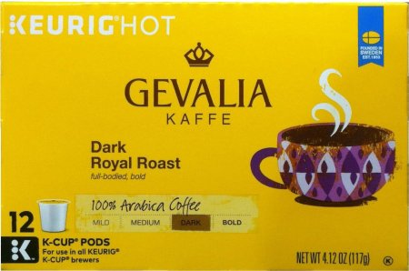 (image for) GEVALIA KAFFE DARK ROYAL ROAST K-CUP PODS