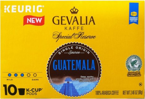 (image for) GEVALIA KAFFE SPECIAL RESERVE GUATEMALA MEDIUM ROAST K-CUP PODS