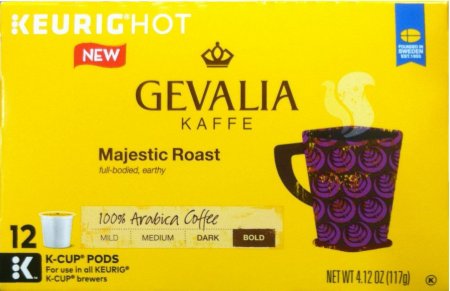 (image for) GEVALIA KAFFE MAJESTIC ROAST K-CUP PODS