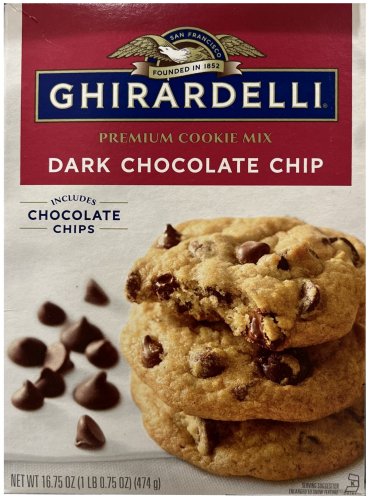 (image for) GHIRARDELLI DARK CHOCOLATE CHIP PREMIUM COOKIE MIX