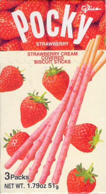 (image for) POCKY STRAWBERRY CREAM COVERED BISCUIT STICKS